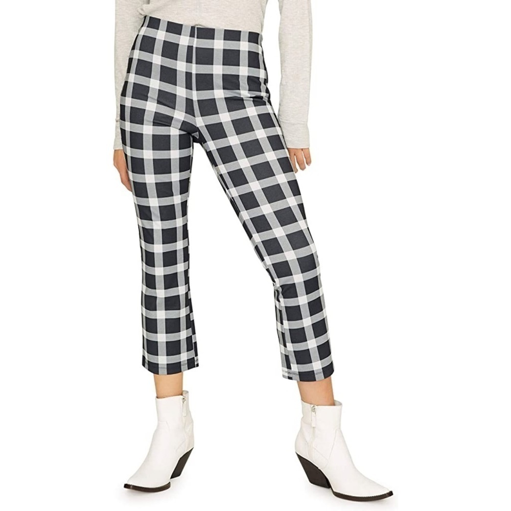 Sanctuary Cyber Disco Plaid Cropped Pants Medium